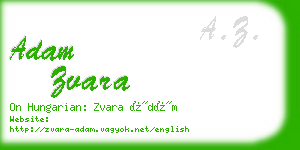 adam zvara business card